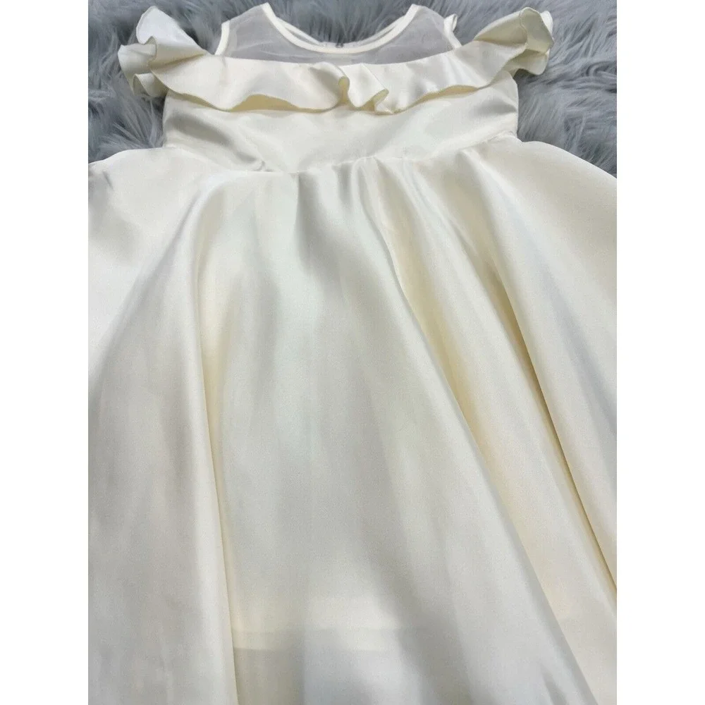 Emma Riley Girls Satin Cream Formal Dress Size‎ 6